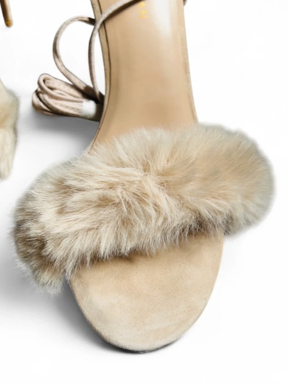 🆕👡 Fluff Wrap Lace Up High Heel Sandal Good American size 10 NWT - Picture 6 of 14